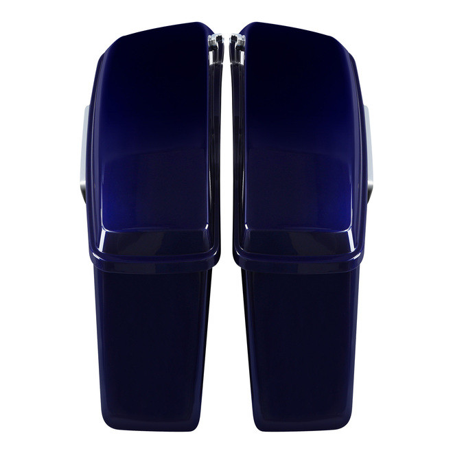 HR3 Zephyr Blue / Black Sunglo Hard Saddlebags (Regular) For 14-23 Harley Touring