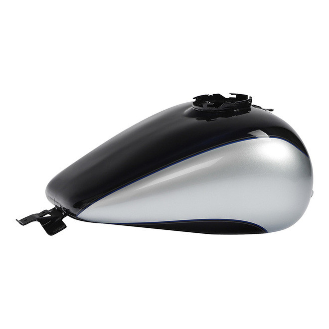 MIDNIGHT BLUE/BARRACUDA SILVER / GAS TANK FOR TOURING 08-UP