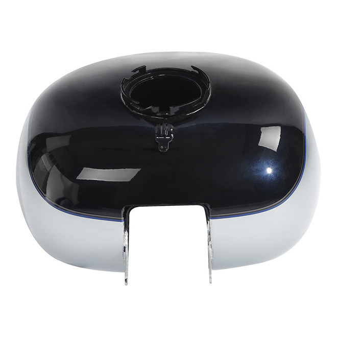 MIDNIGHT BLUE/BARRACUDA SILVER / GAS TANK FOR TOURING 08-UP