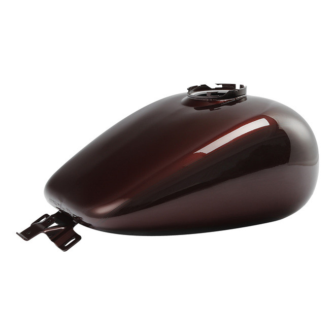 TWISTED CHERRY W/ DUAL BROWN LINES GAS TANK FOR TOURING 08UP