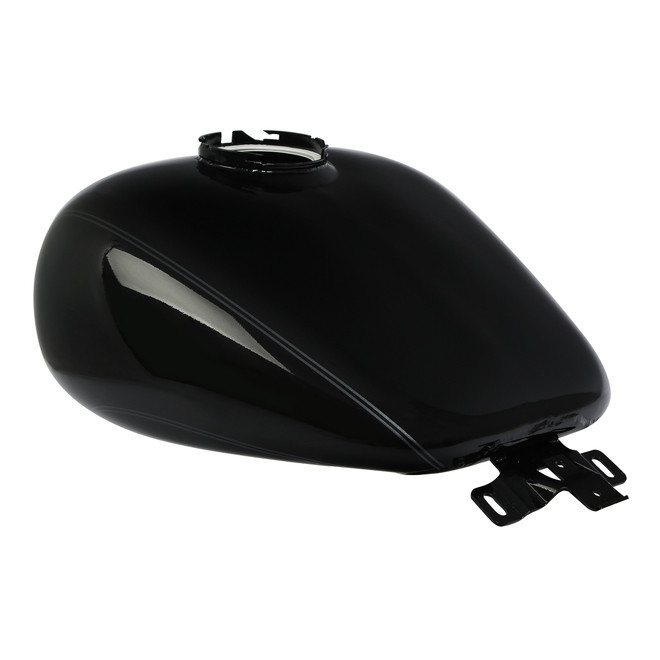 BLACK TEMPEST W/ DUAL SILVER LINES GAS TANK FOR TOURING 08UP