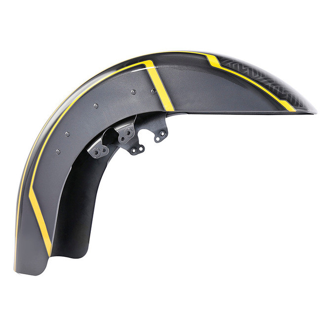GOLD / BLACK GEOMETRIC SHAPE FADE FRONT FENDER TOURING 14-UP