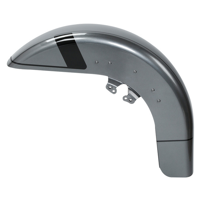 HR3 Industrial Gray & Silver Gray Motorcycle 18" Wide Tire Front Mudguard Fender For Harley Touring Models 2014-2023