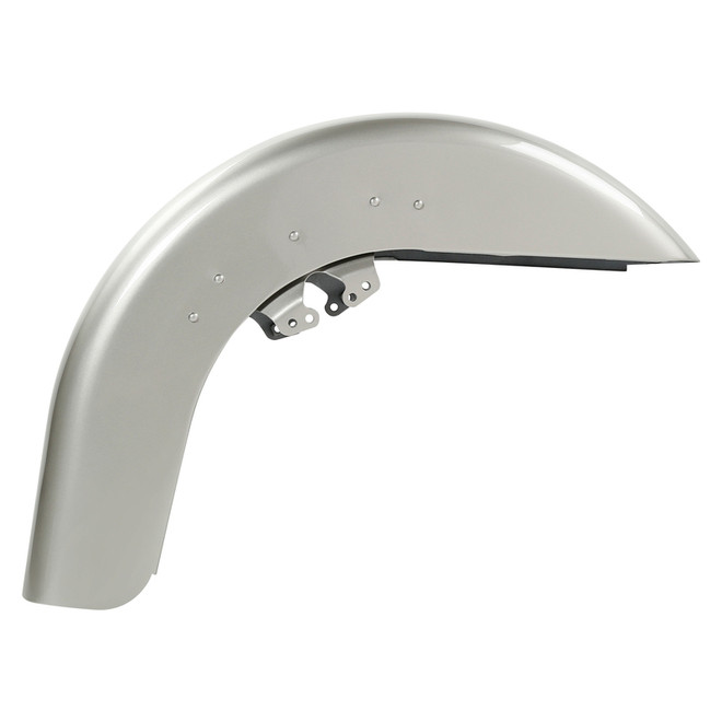 HR3 Silver Fortune Motorcycle 18" Wide Tire Front Mudguard Fender For Harley Touring Models 2014-2023