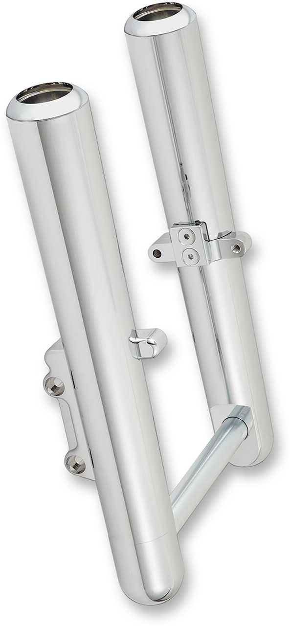 Arlen Ness #06-520 Fork Legs - Chrome - Hot Legs - Custom Single Disc - Smooth - '08-'13