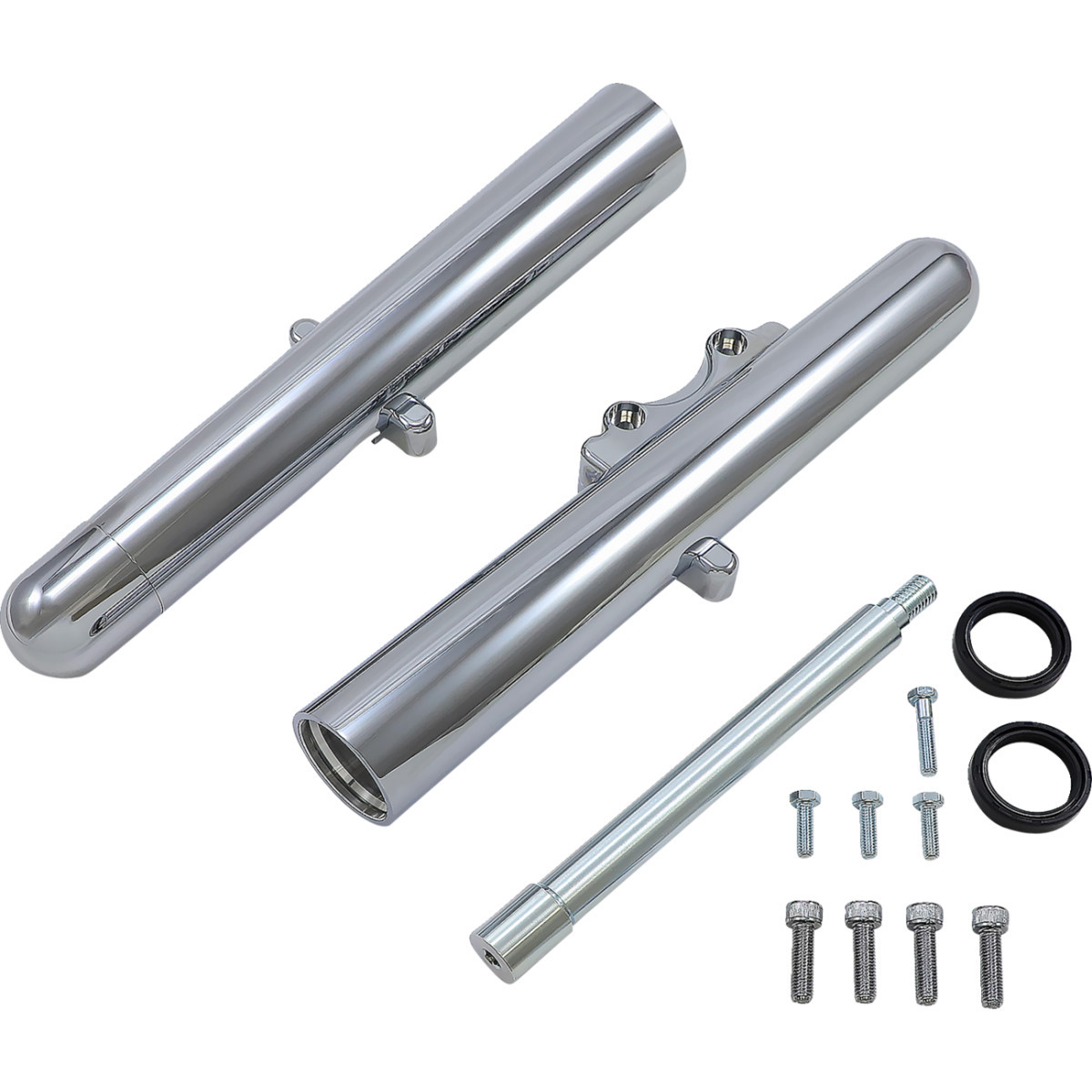 Arlen Ness #06-520 - Fork Legs - Chrome - Hot Legs - Custom Single Disc - Smooth - '08-'13