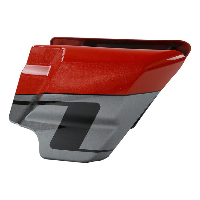 PEARL RED & SILVER GRAY / SIDE COVERS FOR TOURING 09-UP/ 1PR