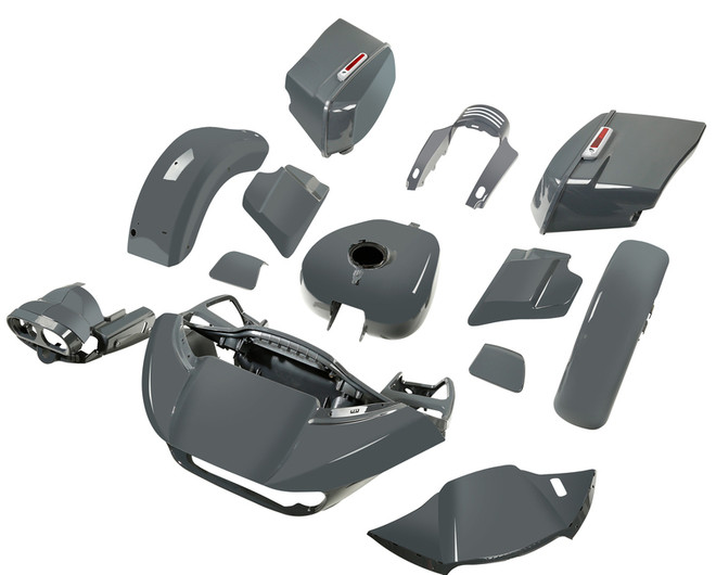 HR3 Gunship Gray Complete Body Fairing Kit For Harley Road Glide Special FLTRXS 15-23