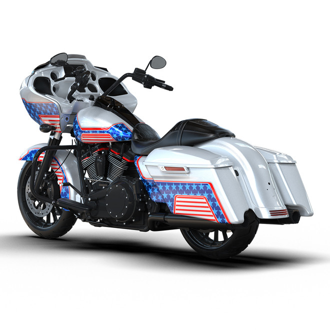 PATRIOTIC RED WHITE AND BLUE CUSTOM BODYKIT RG SPECIA 15-UP