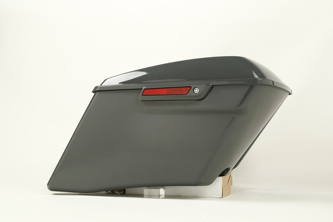 HR3 Gunship Gray CVO Stretched Saddlebags For 14-23 Harley Touring