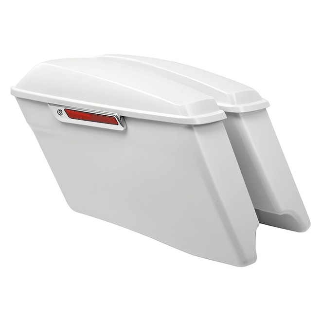 HR3 Bonneville salt pearl CVO Stretched Saddlebags For 14-23 Harley Touring