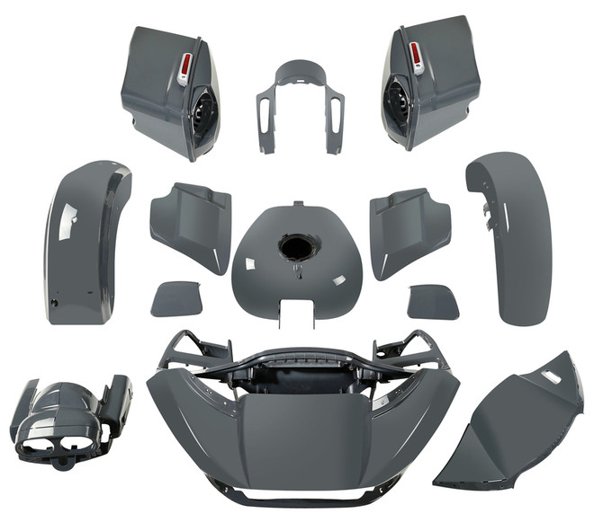 HR3 Gunship Gray Complete Body Fairing Kit For Harley CVO Road Glide FLTRXSE 15-23