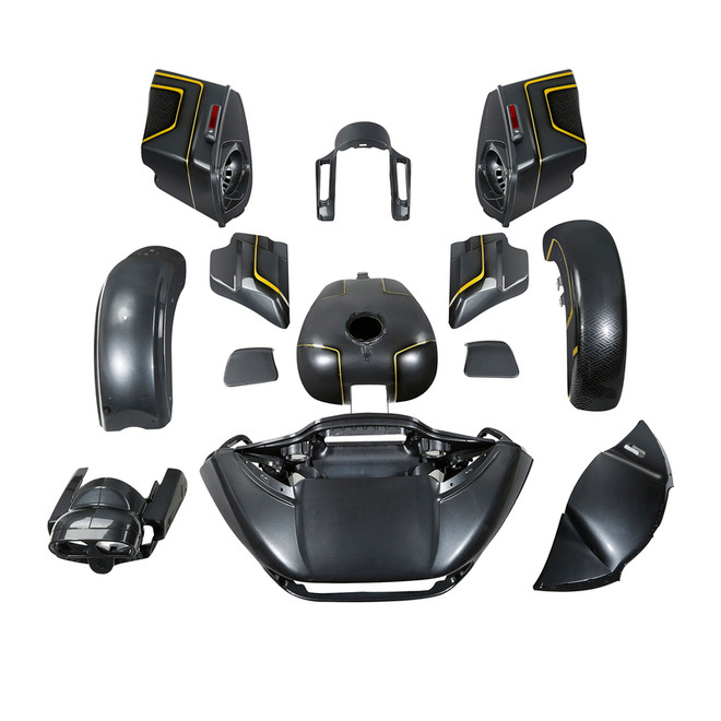 GOLD /BLACK GEOMETRIC SHAPE FADE CUS BODYKIT CVO ROAD GLIDE