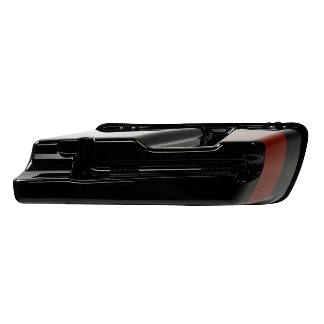 HR3 Sunburst Orange / Starfire Black CVO Stretched Saddlebags with Speaker Lids For 14-23 Harley Touring