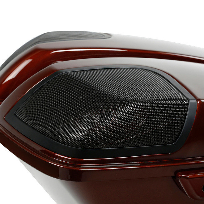 AUBURN BROWN/BLACK/INDUSTRIAL GRAY CVO STRETCHED SADDLEBAGS