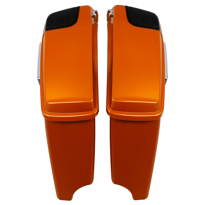 HR3 Amber Whiskey 2015 Special CVO Stretched Saddlebags with Speaker Cutout Lids Fits '14-23 Harley Touring