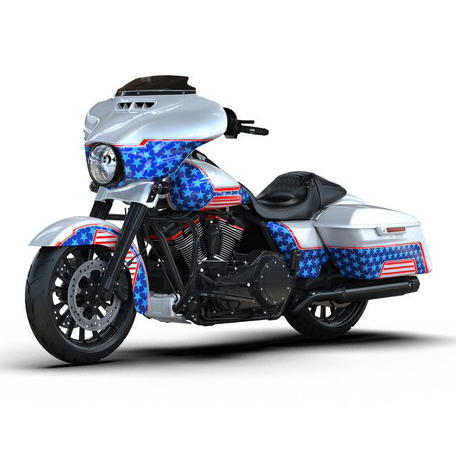 PATRIOTIC RED WHITE AND BLUE CUSTOM BODYKIT FOR SG 14-UP