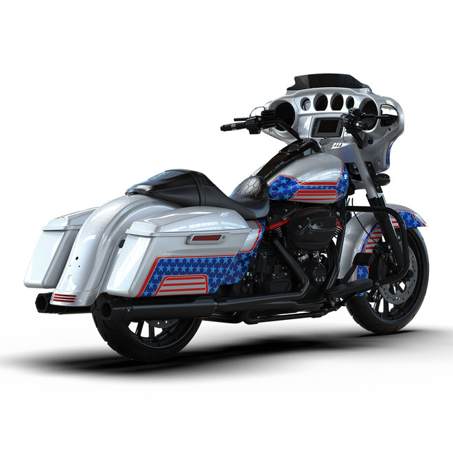 PATRIOTIC RED WHITE AND BLUE CUSTOM BODYKIT FOR SG 14-UP
