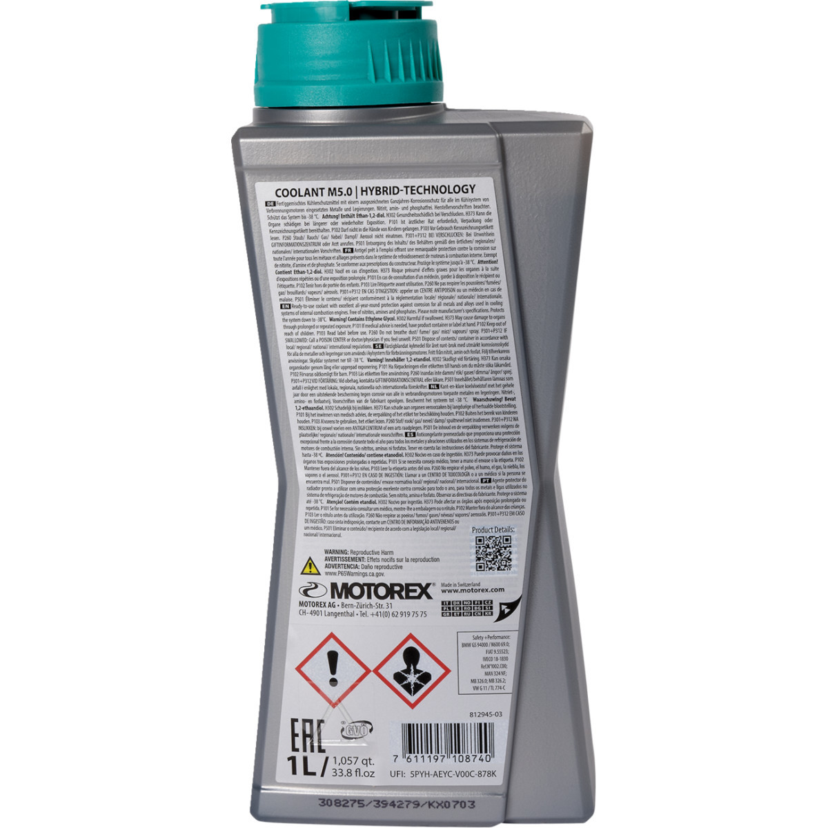 Motorex #308275 - Ready-to-Use M5.0 Coolant - 1 Liter