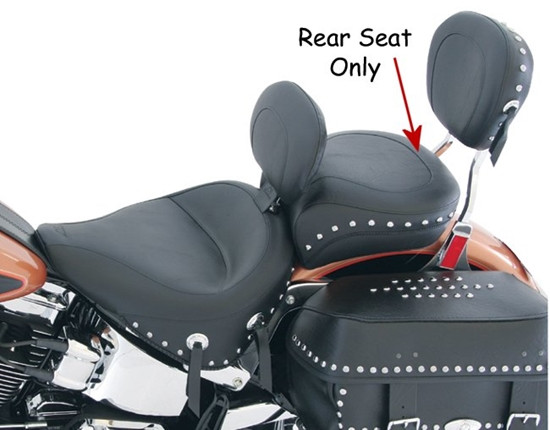 WIDE SOLO SEAT WITH DRIVER BACKREST (SOLD SEPARATE) &amp; REAR SEAT (SOLD SEPARATE)  FOR SOFTAIL
