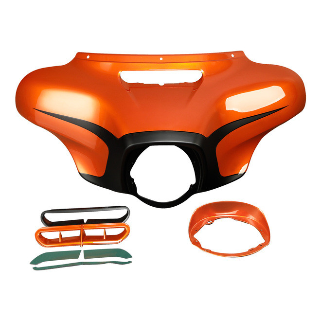 HR3 Scorched Orange / Black Denim Outer Batwing Fairing Cowl Upper 2019 STREET GLIDE SPECIAL( FLHXS ）