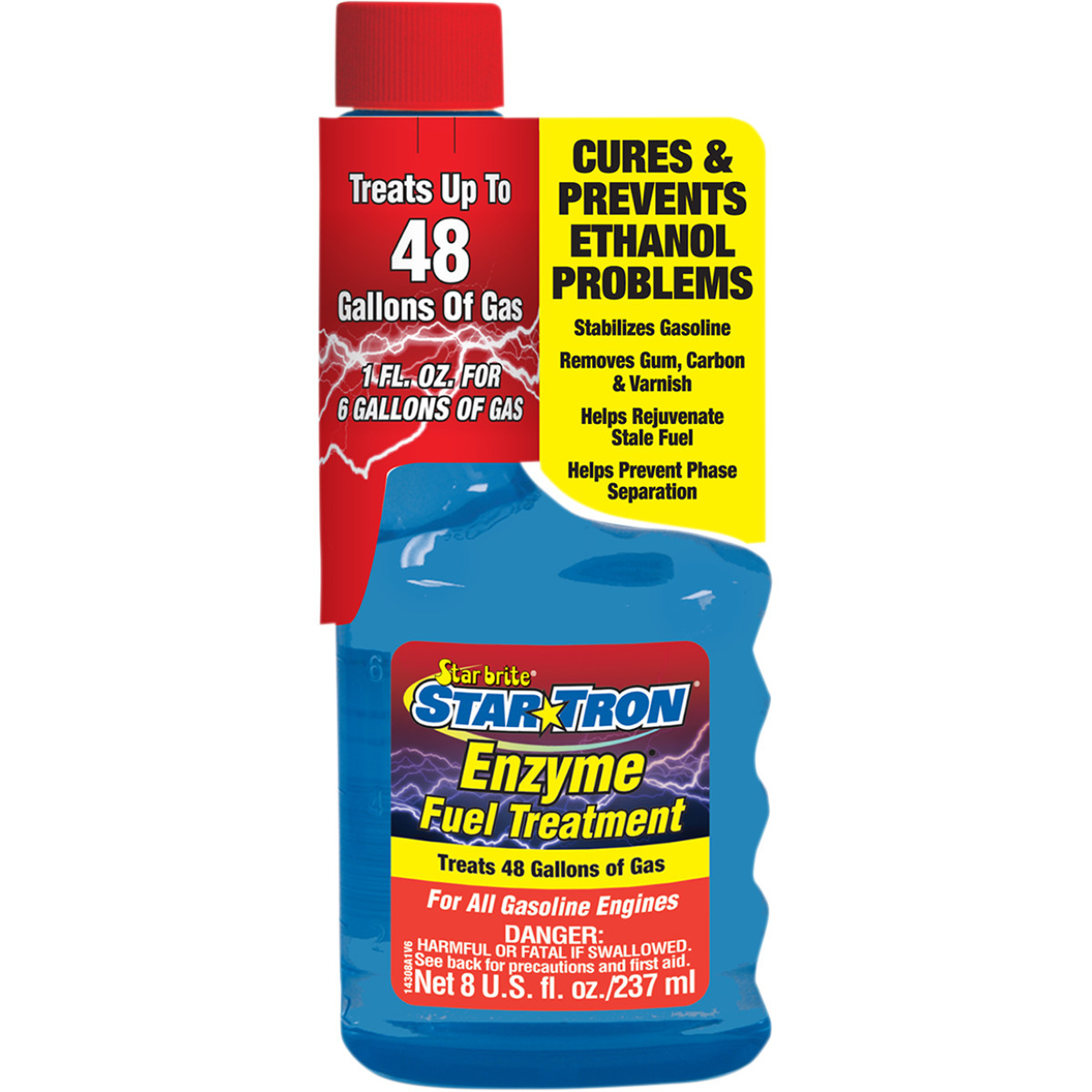 Star Tron #14308 - Enzyme Fuel Treatment - 8 US fl oz. Each - 6 Pack