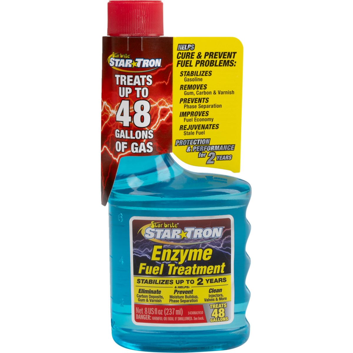 Star Tron #14649 - Enzyme Fuel Treatment - 8 US fl oz Each - 48 Pack with Display