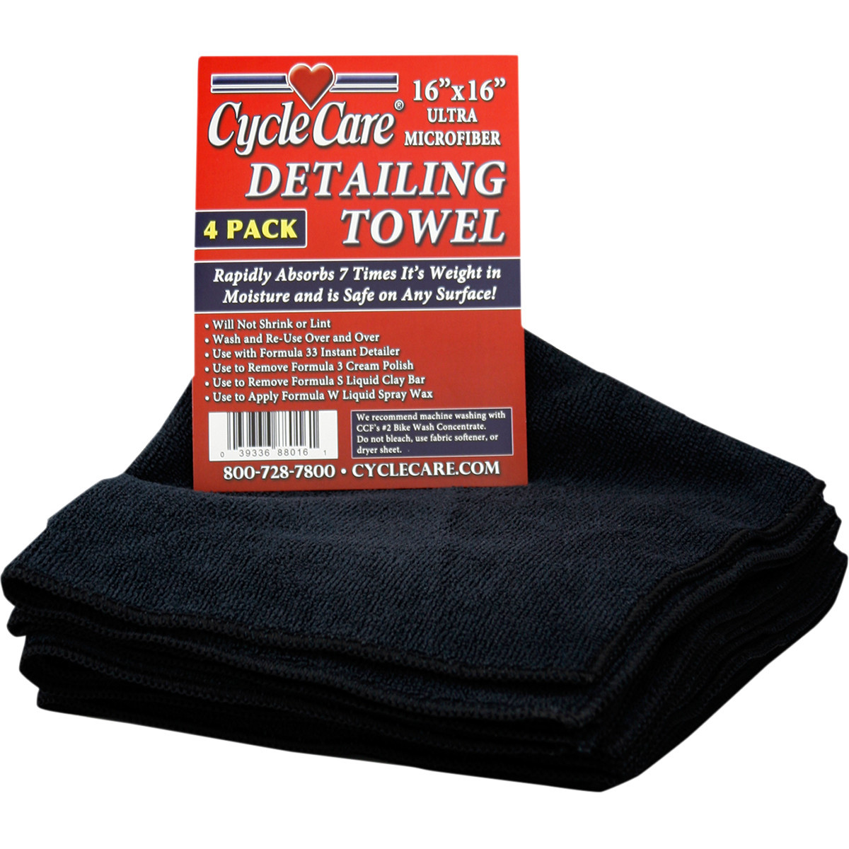 Cycle Care Formulas #88016 - Micro Fiber Towel - 4 Pack