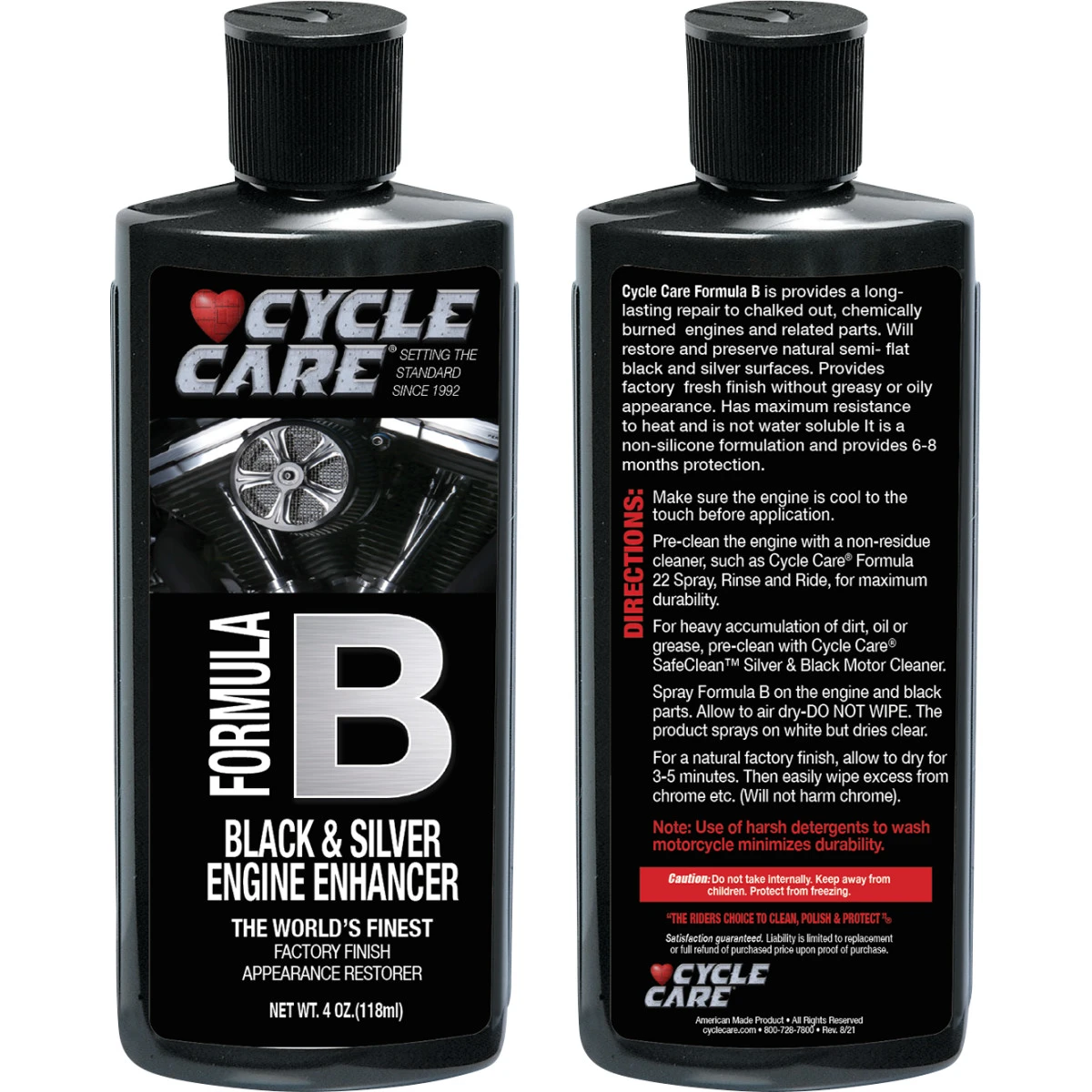 Cycle Care Formulas #44004 - Formula B Engine Enhancer - 4 oz net wt.