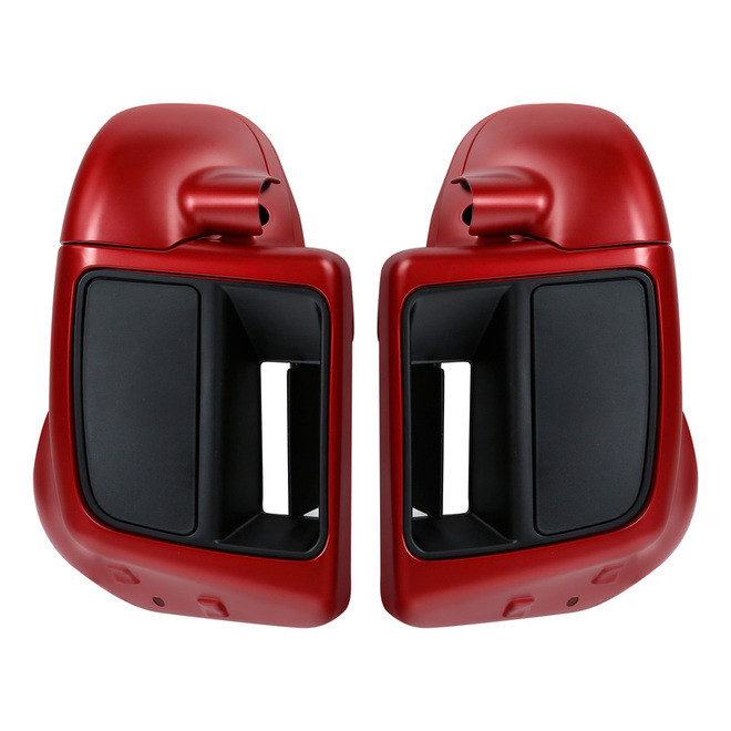 HR3 Wicked Red Denim Vented Lower Fairing Kit With 6.5" Speaker Pods For Harley Touring models 2014-2024