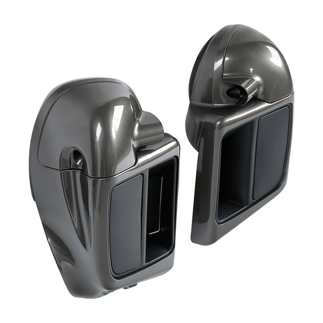 HR3 Industrial Gray Vented Lower Fairing Kit With 6.5" Speaker Pods For Harley Touring models 2014-2024