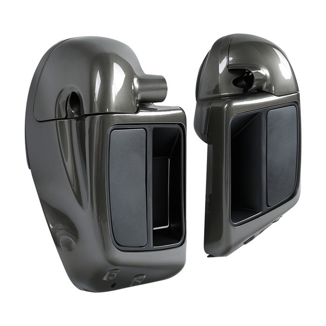 HR3 Industrial Gray Vented Lower Fairing Kit With 6.5" Speaker Pods For Harley Touring models 2014-2024