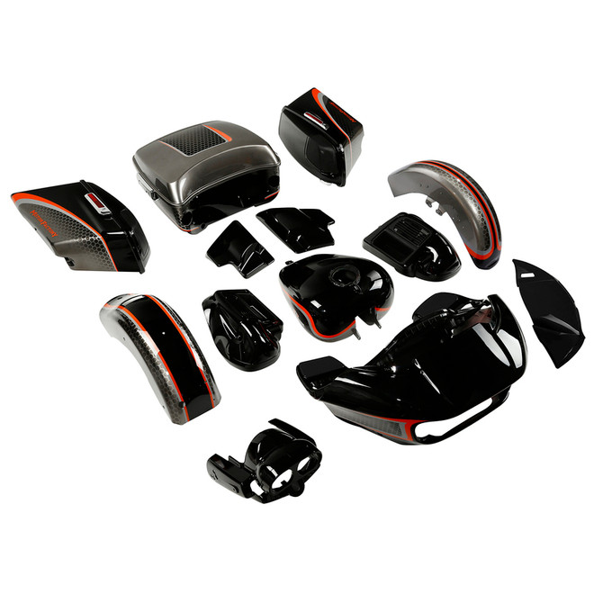 BLACK HONEYCOMB FADE CUSTOM CHROME CUSTOM BODYKIT 15UP ROAD