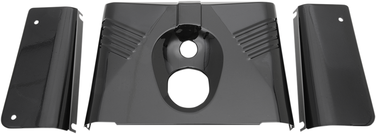 3-Piece Fork Tins - Chrome - Ribbed -  86-17 FLST