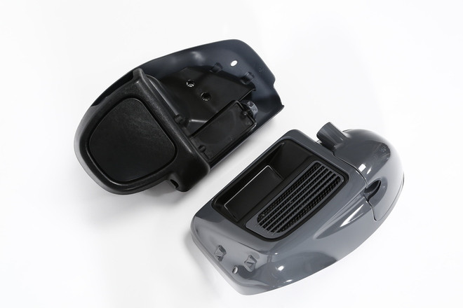 HR3 Gunship Gray Vented Lower Fairing Kit For Harley Touring Models 2014-2023 (Fits water cooled models)