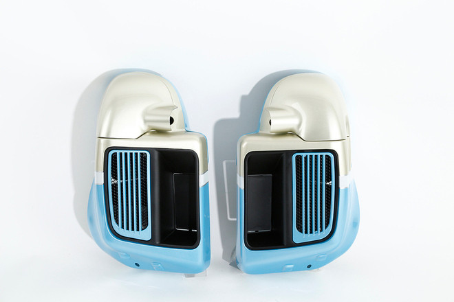 SKY BLUE / SAND GOLD VENTED LOWER FAIRING KIT 14UPTR