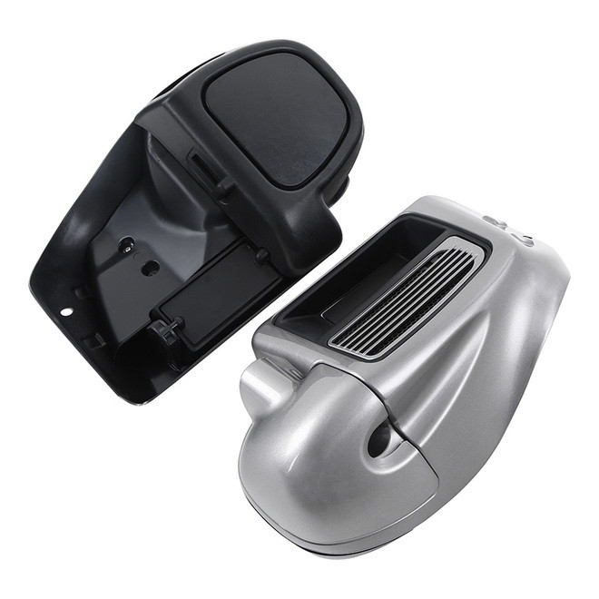 HR3 Billet Silver / Vivid Black 2017RGU Vented Lower Fairing Kit For Harley Touring Models 2014-2023 (Fits water cooled models)