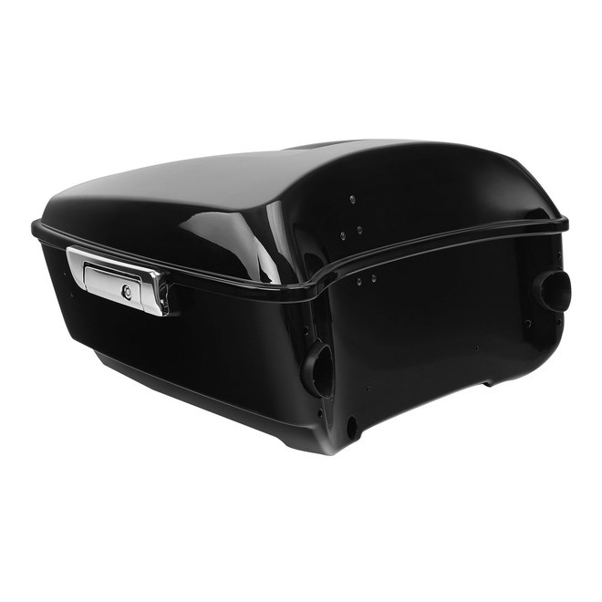 HR3 Vivid Black King Size Touring Trunk Luggage with Speaker Cut Outs For 14-24 Harley Touring