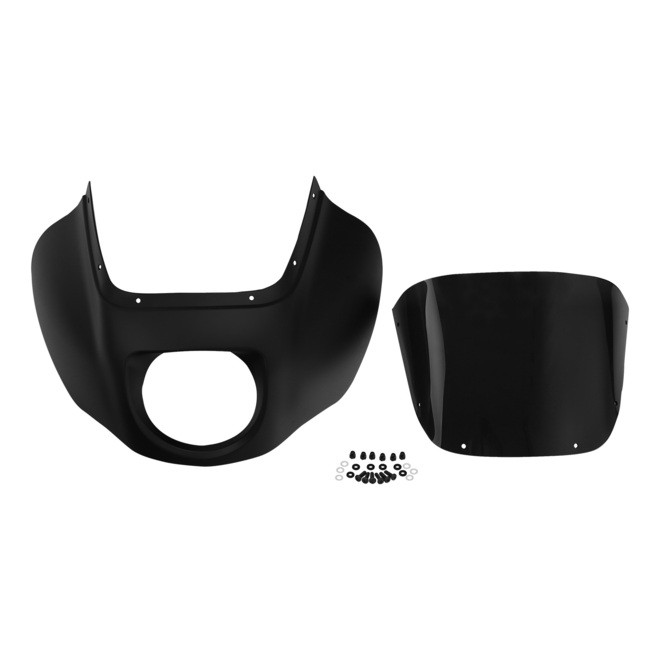 HR3 Black Denim Headlight Fairing & Windshield Fit For Harley Softail FXBB FXLR 2018-2022