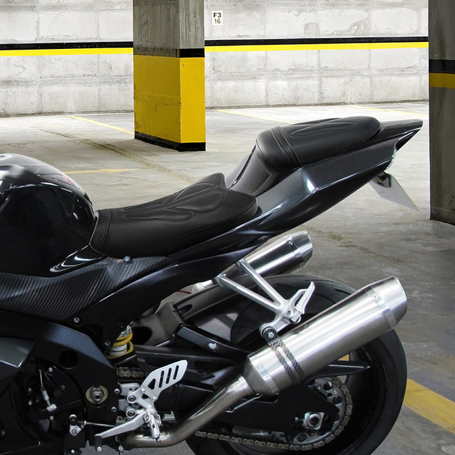 RX03-02-BK TWO-PIECE 2-UP SEAT SUZUKI GSXR1000 2007-2008