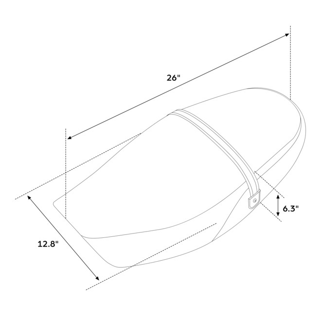 RX07-01-BK ONE-PIECE 2-UP SEAT FOR KAWASAKI Z900RS 18-UP