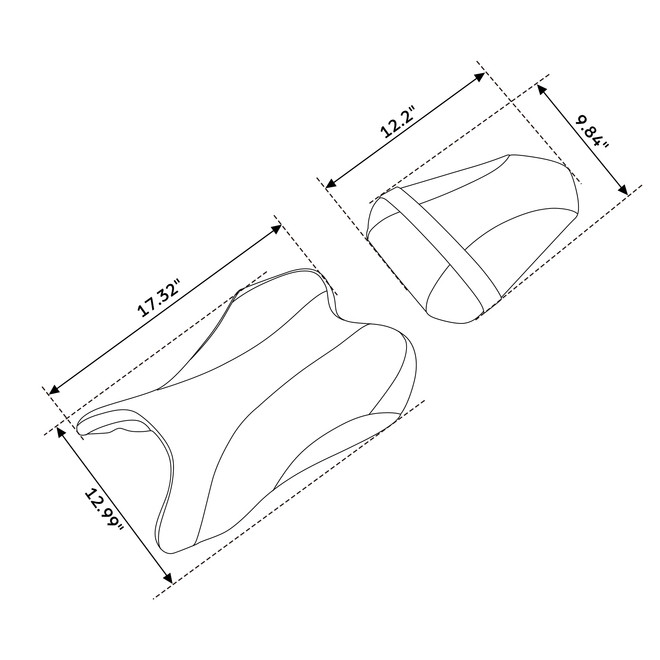 RX14-01-BO TWO-PIECE 2-UP SEAT FITS YAMAHA YZF R1 2007-2008