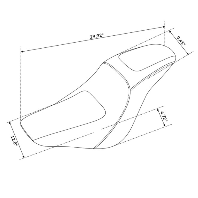 S21-04-BR ONE-PIECE 2-UP SEAT SOFTAIL FXLR FXLRS FXLRST
