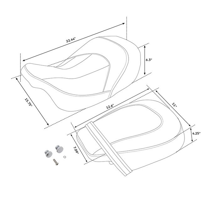 SC231-11-GBO TWO-PIECE 2-UP SEAT 09-UP FL CVO