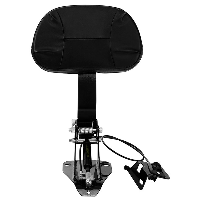 ADJUSTING RIDER BACKREST MOUNTING KIT AND BACKREST PAD