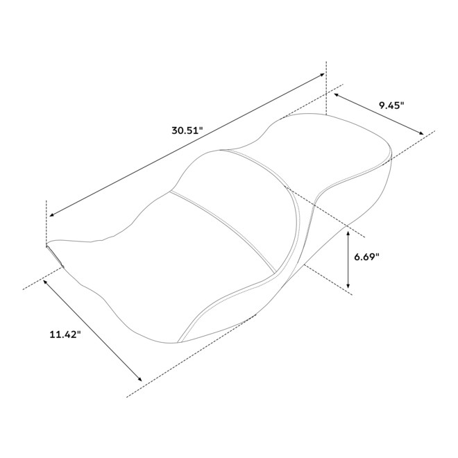 SC53-09-BO ONE-PIECE 2-UP SEAT 09-UP FL TOURING AND TRIKE.