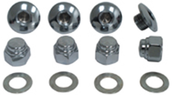 ROCKER SHAFT END PLUG &amp; NUT KIT FOR SHOVELHEAD &amp; SPORTSTER