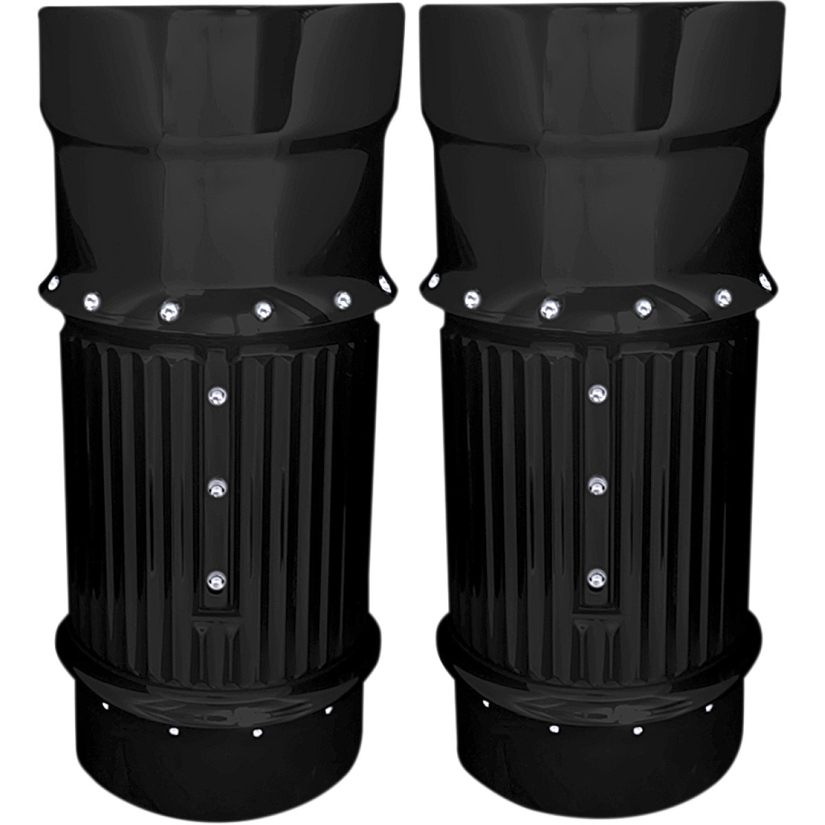 Covingtons #C1114-B - Fork Leg Bells - Black - Dimpled