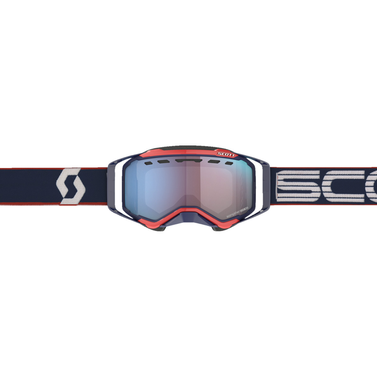 Scott #272846-6667347 - Prospect Snow Cross Goggle - Blue/Red - Dual Pane - Enhancer Blue Chrome Lens