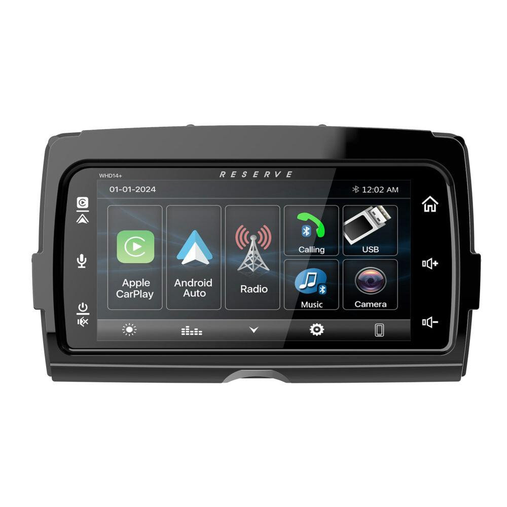 Precision Power Plug-n-Play OE Fit Wireless Apple® CarPlay® & Android Auto® Headunit for 2014-2023 Touring Bikes, 5V Preouts, QLCD 7" Screen, IPX5, includes HDHU.14HCM or see "WHD-UNLOC upgrade kit to add features with EPS-MRR maestro module."